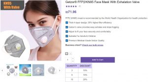 Getzor Protective KN95 Face Mask